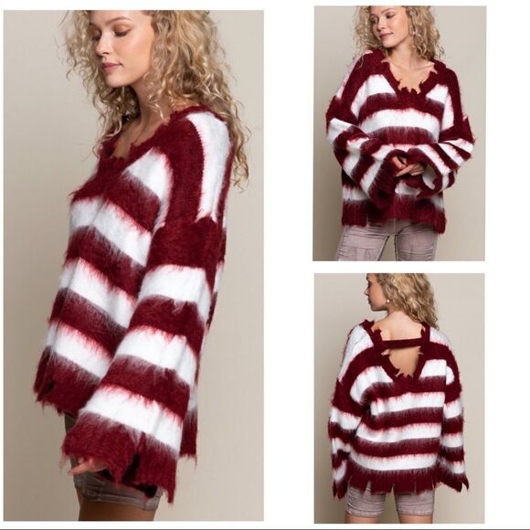 mohair V-Neck Sweater - Picture 3 of 11